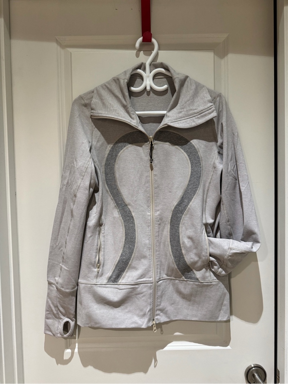 lululemon athletica Light Gray Full-Zip Sculpted Panel Jacket